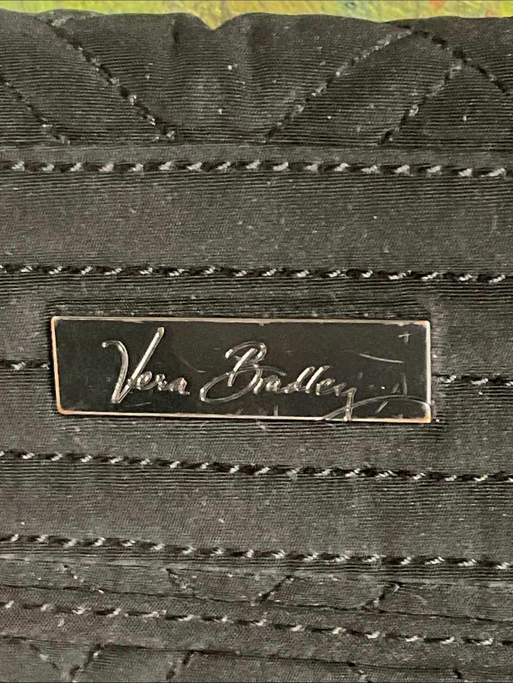 Black Quilted Compact Wallet - Unknown Brand